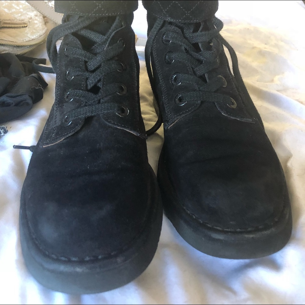 !SOLD!”🔥Chanel black suede combat boots🔥8.5/9 - Picture 5 of 7